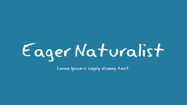 Eager Naturalist Font
