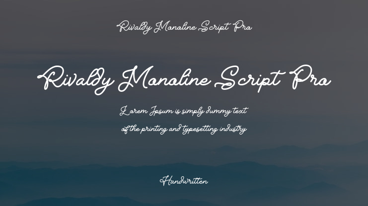Rivaldy Monoline Script Pro Font