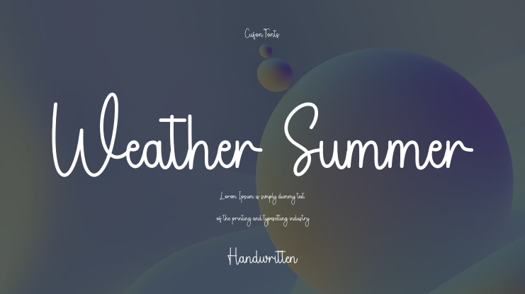 Weather Summer Font