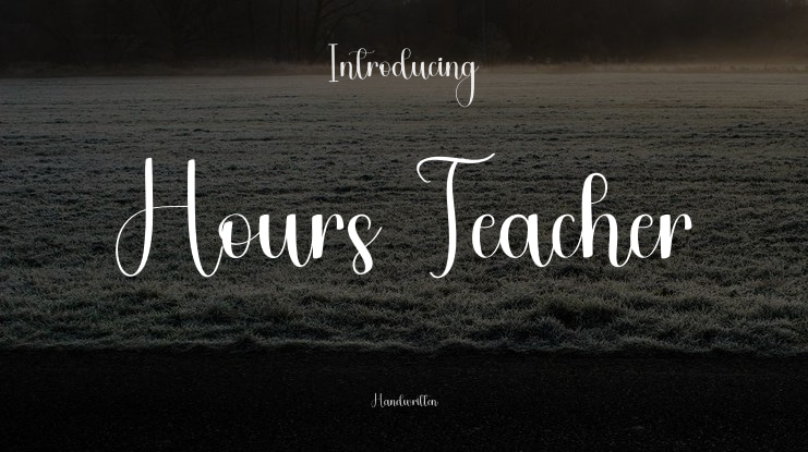 Hours Teacher Font