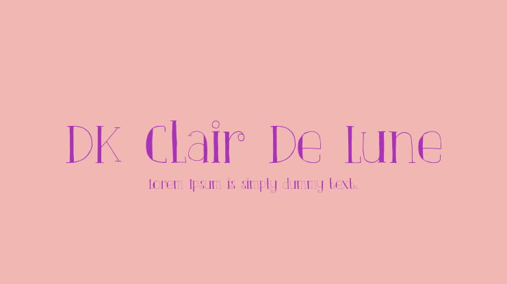 DK Clair De Lune Font