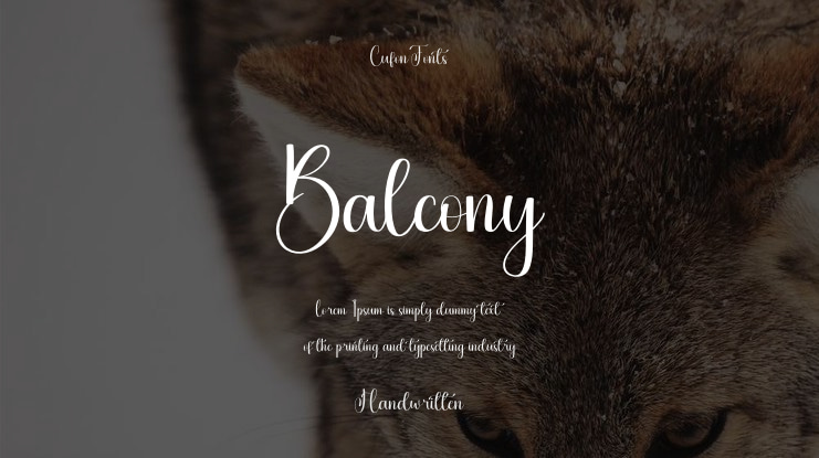 Balcony Font
