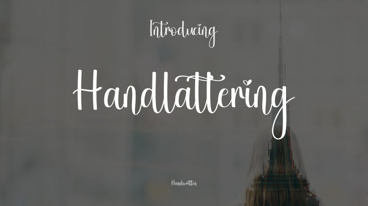 Handlattering Font