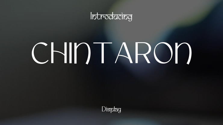 CHINTARON Font