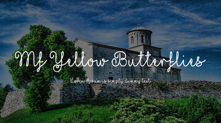 Mf Yellow Butterflies Font