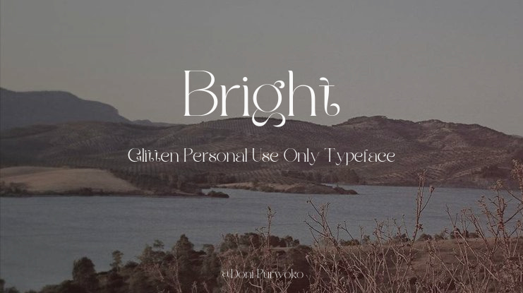 Bright Glitten Personal Use Only Font
