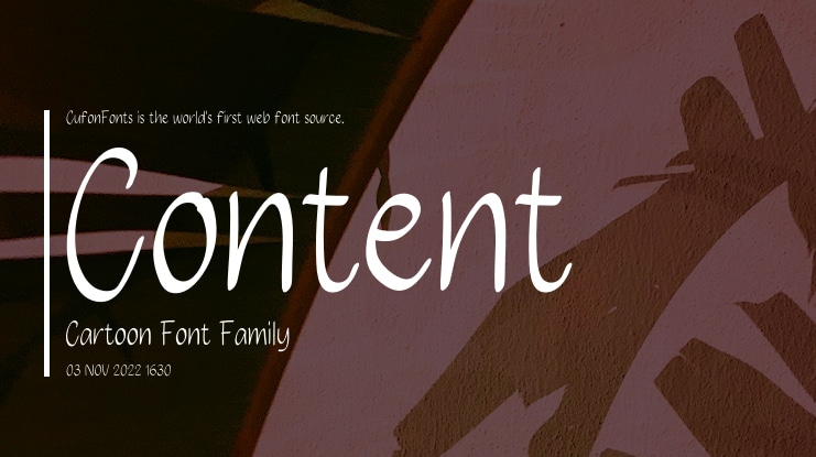 Content Cartoon Font