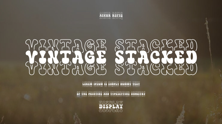 Vintage Stacked Font