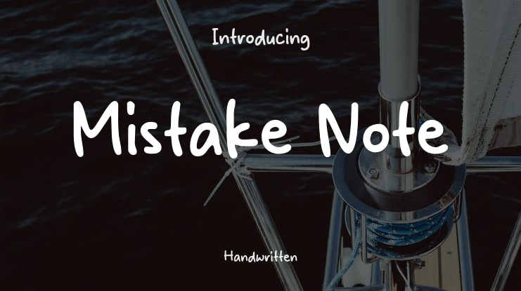 Mistake Note Font