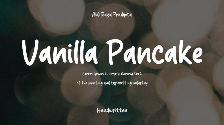 Vanilla Pancake Font