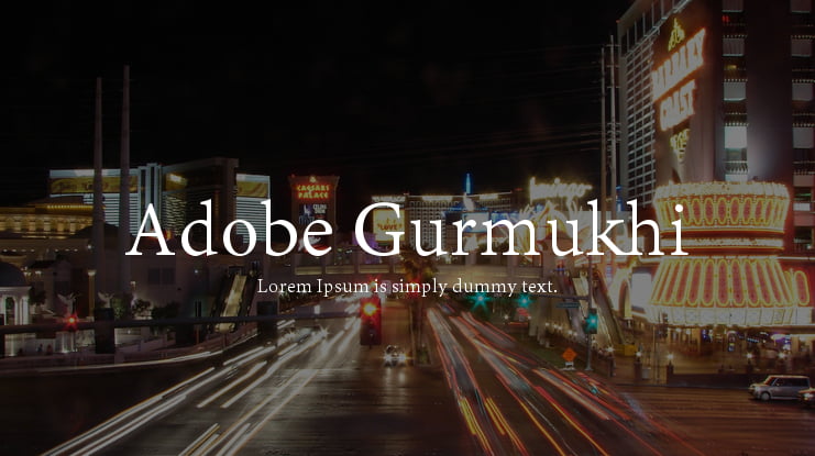 Adobe Gurmukhi Font Family