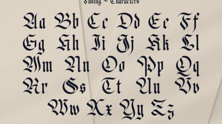 Fusing Blackletter Font