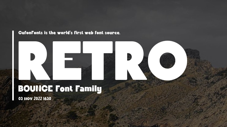 RETRO BOUNCE Font