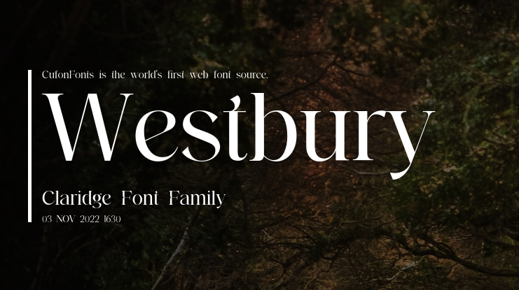Westbury Claridge Font