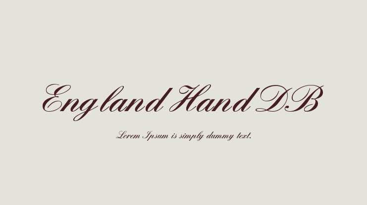 England Hand DB Font