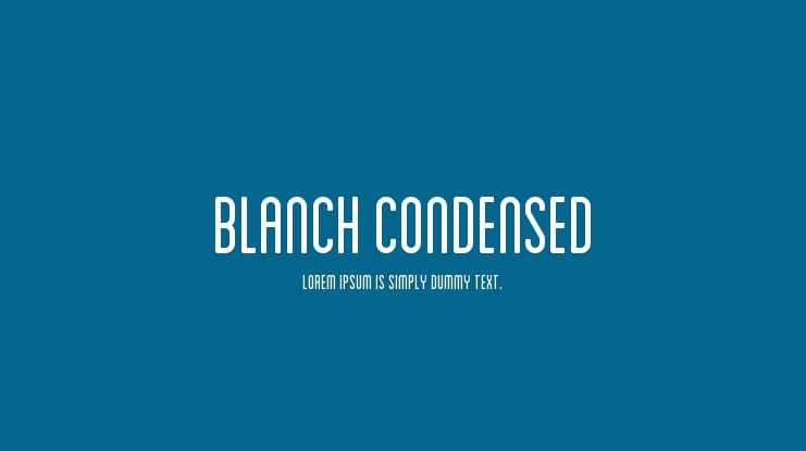 Blanch Condensed Font