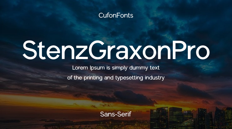 StenzGraxonPro Font Family