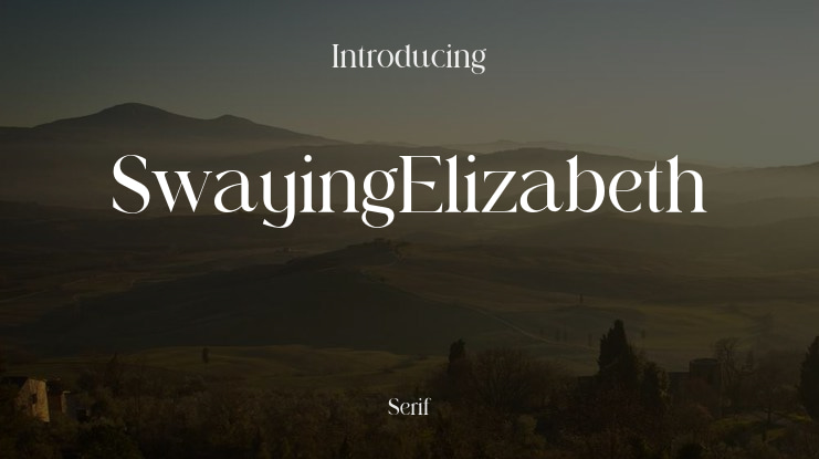 SwayingElizabeth Font Family