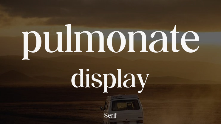 pulmonate display Font