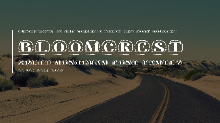 Bloomcrest Split Monogram Font
