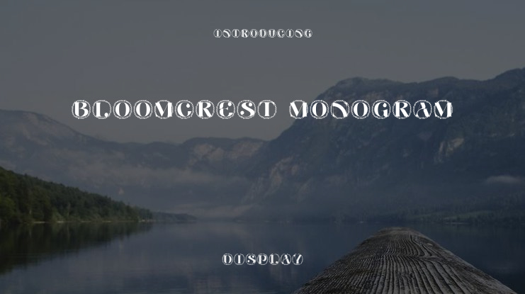 Bloomcrest Monogram Font