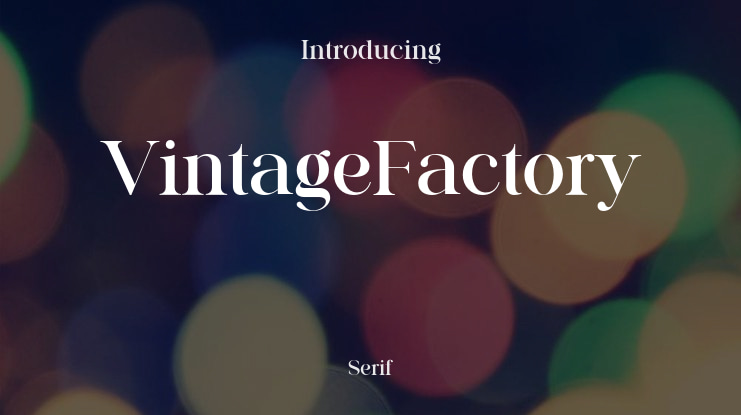 VintageFactory Font