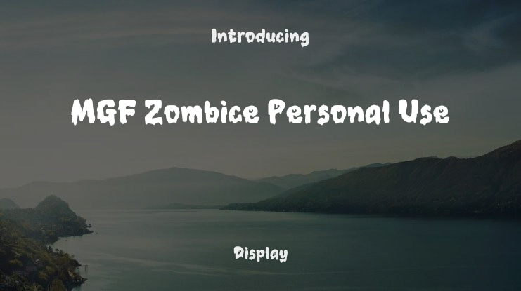 MGF Zombice Personal Use Font