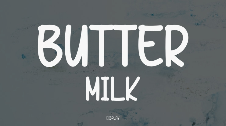 Butter Milk Font