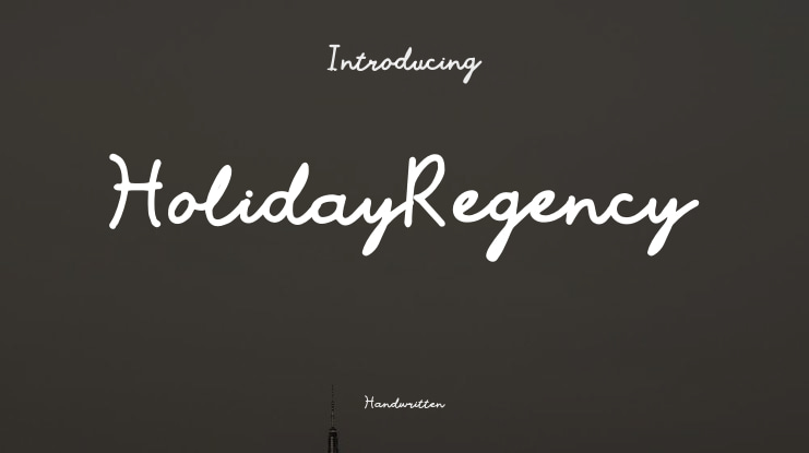 HolidayRegency Font