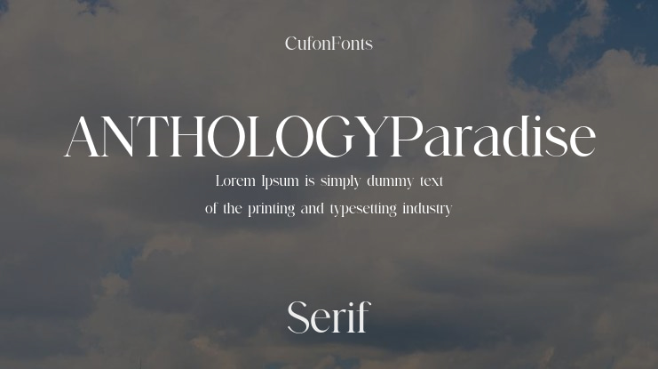 ANTHOLOGYParadise Font Family
