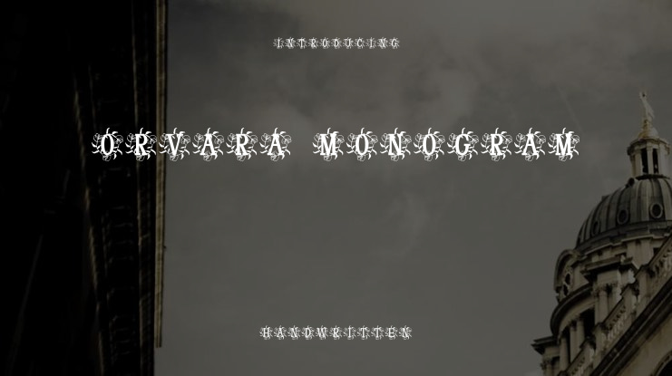 Orvara Monogram Font