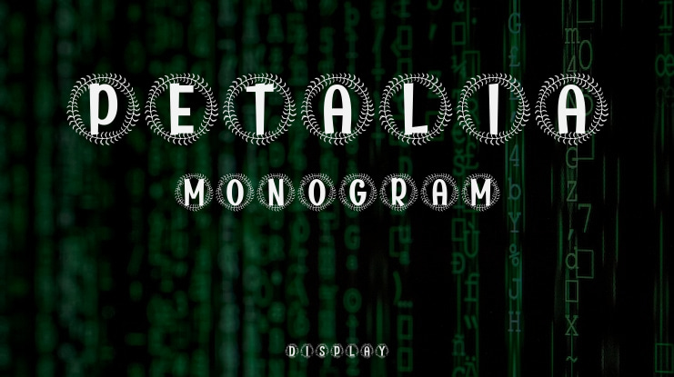 Petalia Monogram Font