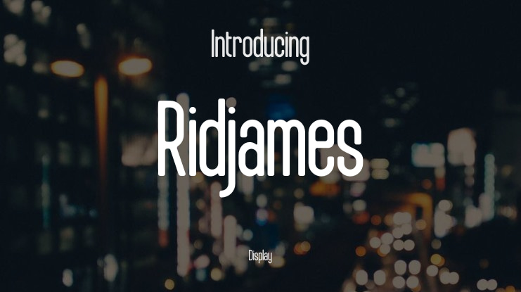 Ridjames Font
