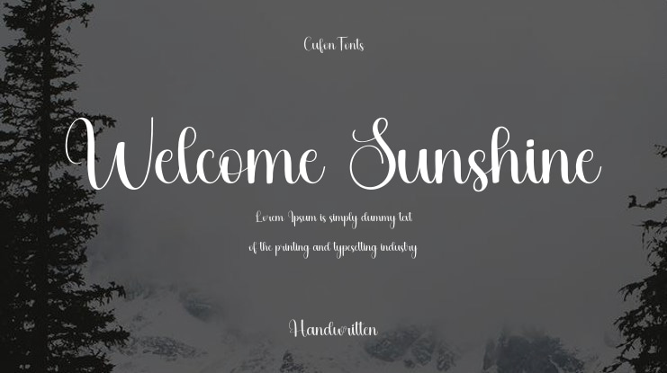 Welcome Sunshine Font