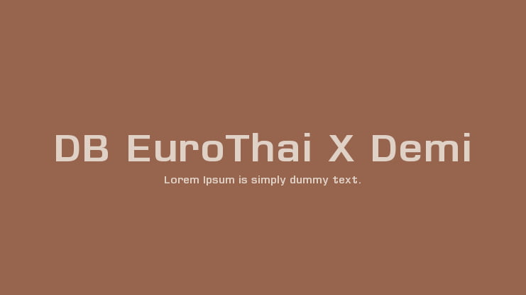 DB EuroThai X Demi Font