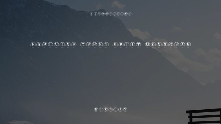 Edelvine Crest Split Monogram Font