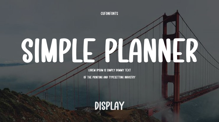 Simple Planner Font
