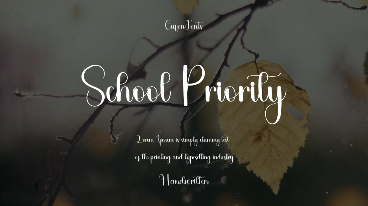 School Priority Font