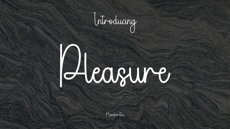 Pleasure Font