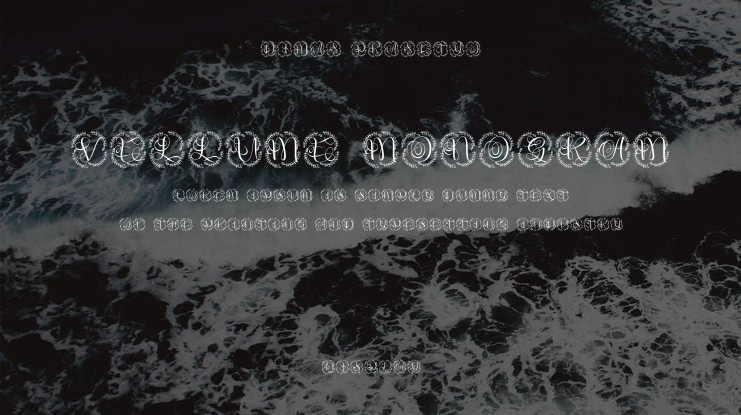 Vellume Monogram Font