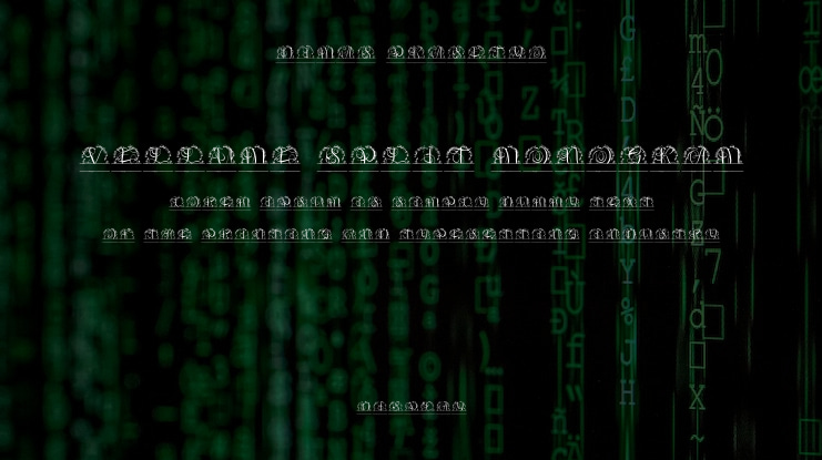 Vellume Split Monogram Font