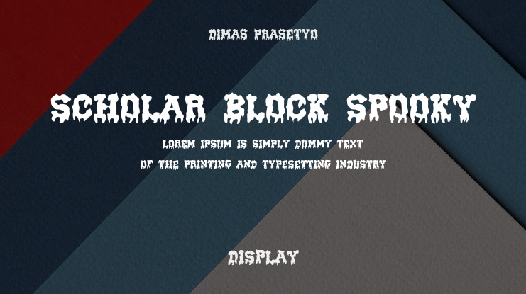 Scholar Block Spooky Font