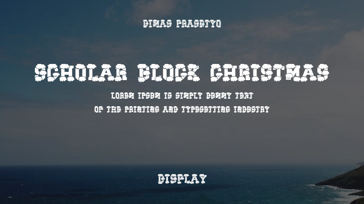 Scholar Block Christmas Font
