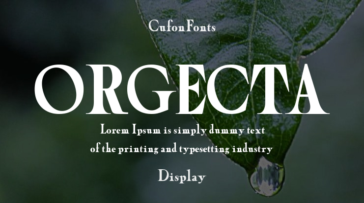 ORGECTA Font