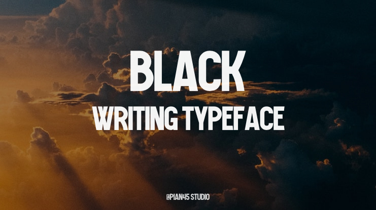 Black Writing Font