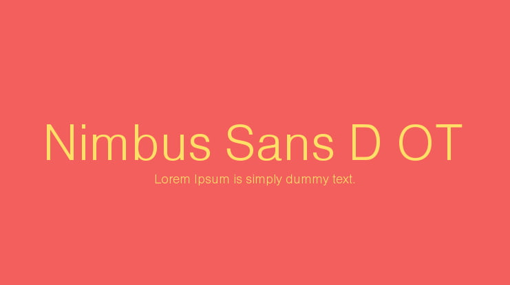 Nimbus Sans D OT Font Family