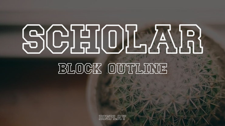 Scholar Block Outline Font