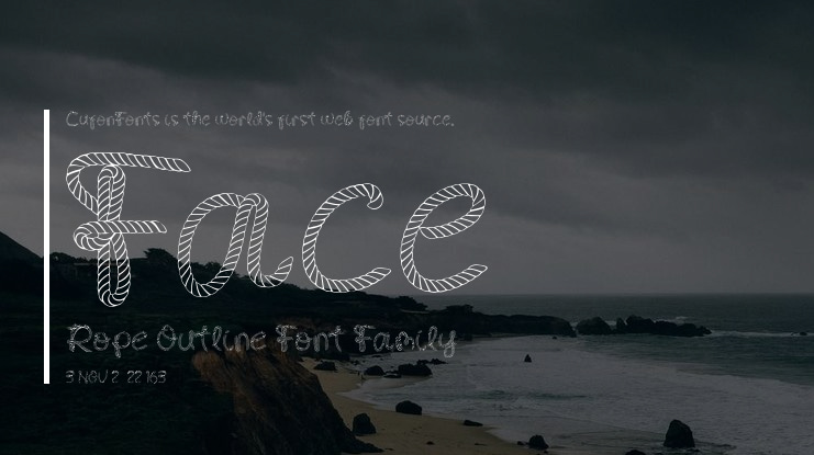 Face Rope Outline Font