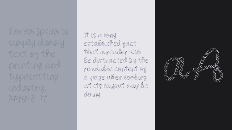 Face Rope Outline Font