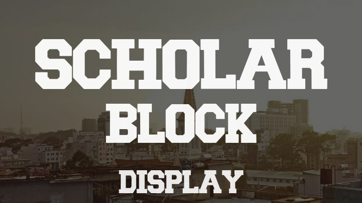 Scholar Block Font